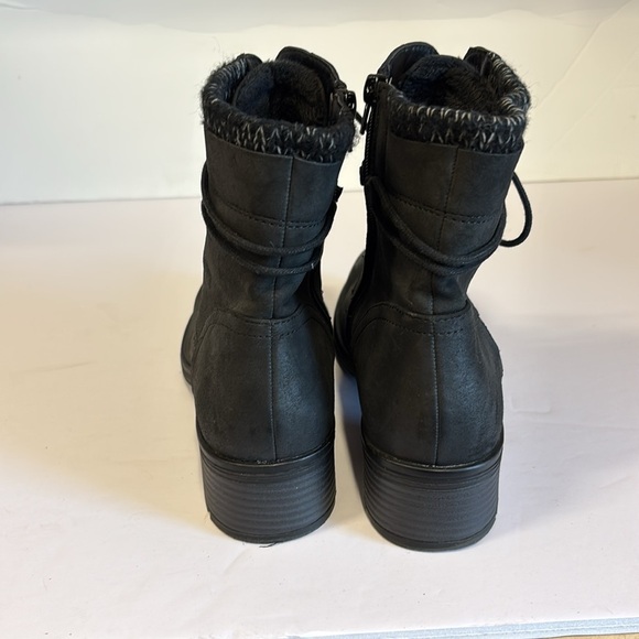 Cushionaire Rena Black Lace Up Combat Hiker Boots - Picture 5 of 11